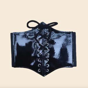 Grommet Lace Up Front Corset Belt